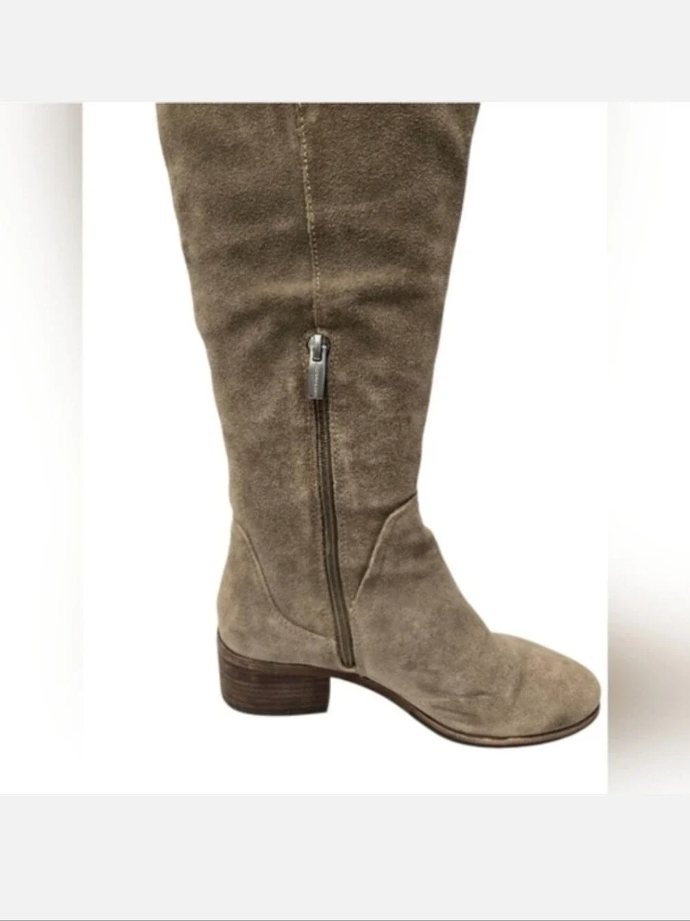 Vince Camuto Kochelda Suede Over The Knee Boots in Tan